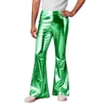 thumbnail image 1 of CONZONE Men's 70S Disco Pants Metallic Glitter Flared Pants for Men Trendy Sparkly Slim Fit Shiny Night Club Performance Pant, 1 of 7