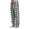 thumbnail image 1 of CONZONE Men's Baggy Pajama Pants Wide Leg Pjs Pants for Men Trendy Elastic Waist Drawstring Plaid Soft Homewear Loungewear Bottoms, 1 of 8