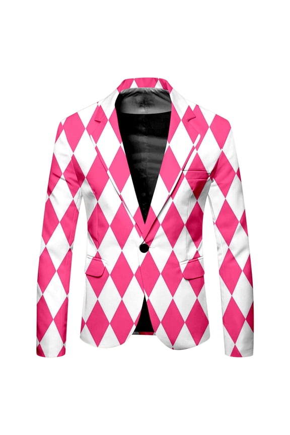 Men's Blazer Casual Suit Jacket for Men Fashion Graphic One Button Elegant Slim Fit Dress Jacket for Performance,Prom,Wedding