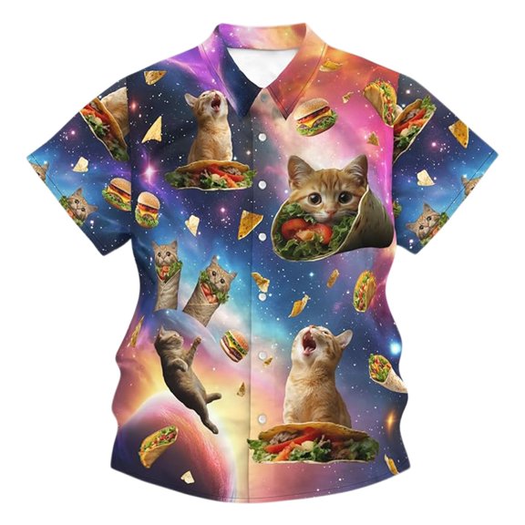 CONZONE Men's Buttons Down Shirts Short Sleeve Shirts For Men Trendy Casual Graphic Hawaii Lapel Soft Lightweight Tops