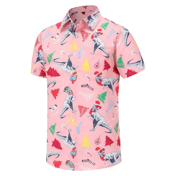 CONZONE Men's Buttons Down Shirts Short Sleeve Shirts For Men Trendy Casual Graphic Hawaii Lapel Soft Lightweight Tops