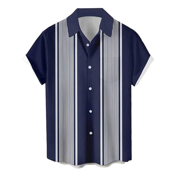 CONZONE Men's Buttons Down Shirts Short Sleeve Shirts For Men Trendy Patchwork Color Lapel Soft Lightweight Tops