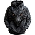 thumbnail image 1 of CONZONE Men's Hoodies Dragon Graphic Y2K Hoodie For Men Long Sleeve Pullover Hooded Sweatshirt Soft Fall Winter Sweatshirts, 1 of 5