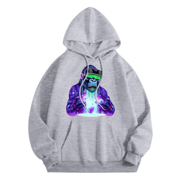 CONZONE Men's Hoodies Fashion Graphic Hoodie For Men Long Sleeve Pullover Hooded Sweatshirt Soft Fall Winter Sweatshirts