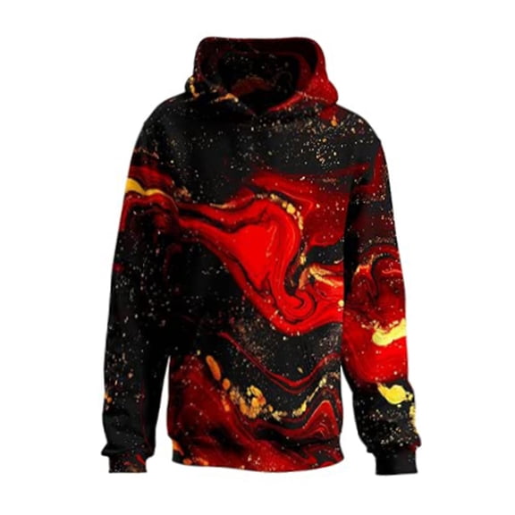 CONZONE Men's Hoodies Fashion Graphic Hoodie For Men Long Sleeve Pullover Hooded Sweatshirt Soft Fall Winter Sweatshirts