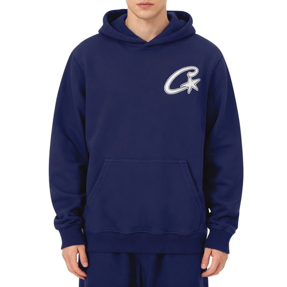 CONZONE Men's Hoodies Fashion Star Graphic Hoodie For Men Long Sleeve Pullover Hooded Sweatshirt Soft Fall Winter Sweatshirts With Pocket