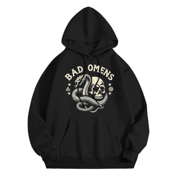 CONZONE Men's Hoodies Letter Graphic Y2K Hoodie For Men Long Sleeve Pullover Hooded Sweatshirt Soft Fall Winter Sweatshirts