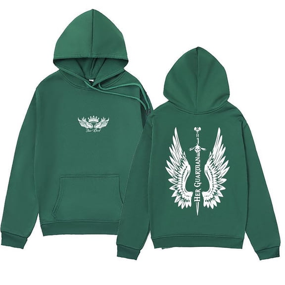 CONZONE Men's Hoodies Wings Graphic Y2K Hoodie For Men Long Sleeve Pullover Hooded Sweatshirt Soft Fall Winter Sweatshirts