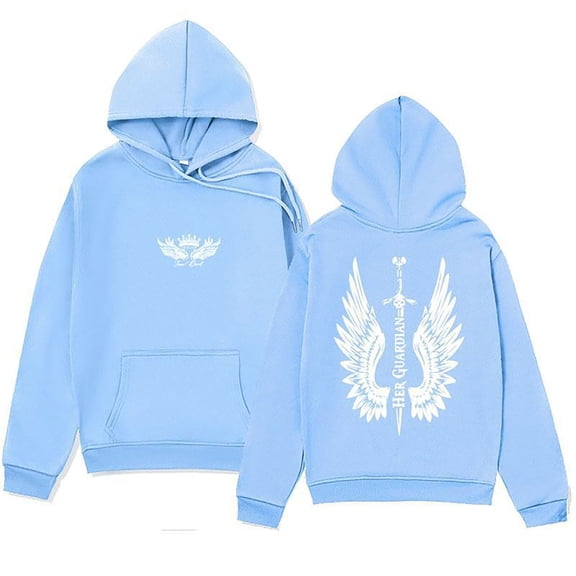 CONZONE Men's Hoodies Wings Graphic Y2K Hoodie For Men Long Sleeve Pullover Hooded Sweatshirt Soft Fall Winter Sweatshirts