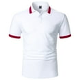 thumbnail image 1 of CONZONE Men's Polo Shirt Short Sleeve Casual Polo Shirt for Men Patchwork Color Breathable Loose Fit Cozy Summer Golf Shirts, 1 of 9