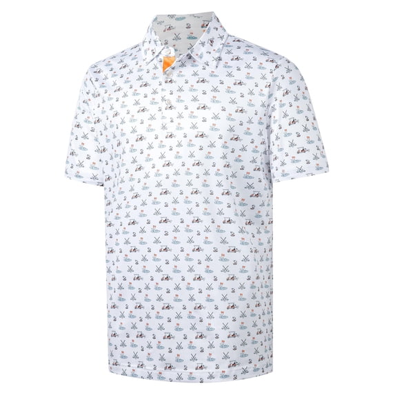 CONZONE Men's Polo Shirt Short Sleeve Casual Polo Shirts For Men Graphic Collared Cozy Summer Golf Shirts