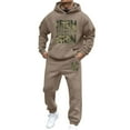 thumbnail image 1 of CONZONE Men's Sweatsuit 2 Piece Sets Mens Jogging Tracksuit Set Letter Graphic Y2K Pullover Hoodies Sweatpants Soft Sweat Suit for Men Cozy Fall Winter Track Suit, 1 of 4