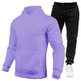 thumbnail image 1 of CONZONE Men's Sweatsuit 2 Piece Sets Mens Jogging Tracksuit Set Solid Color Pullover Hoodies Sweatpants Soft Sweat Suit for Men Cozy Fall Winter Track Suit, 1 of 3