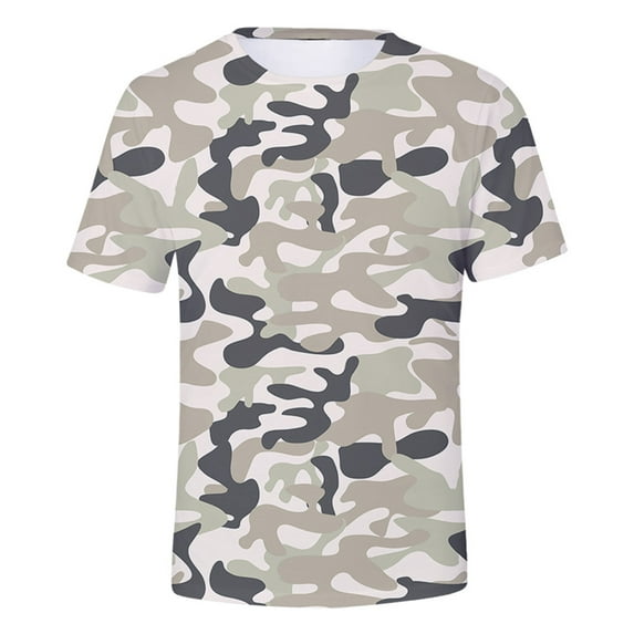 CONZONE Men's T-Shirts Long Sleeve T Shirts for Men Casual Crew Neck Camouflage Lightweight Tees Soft Cozy Athletic Tops