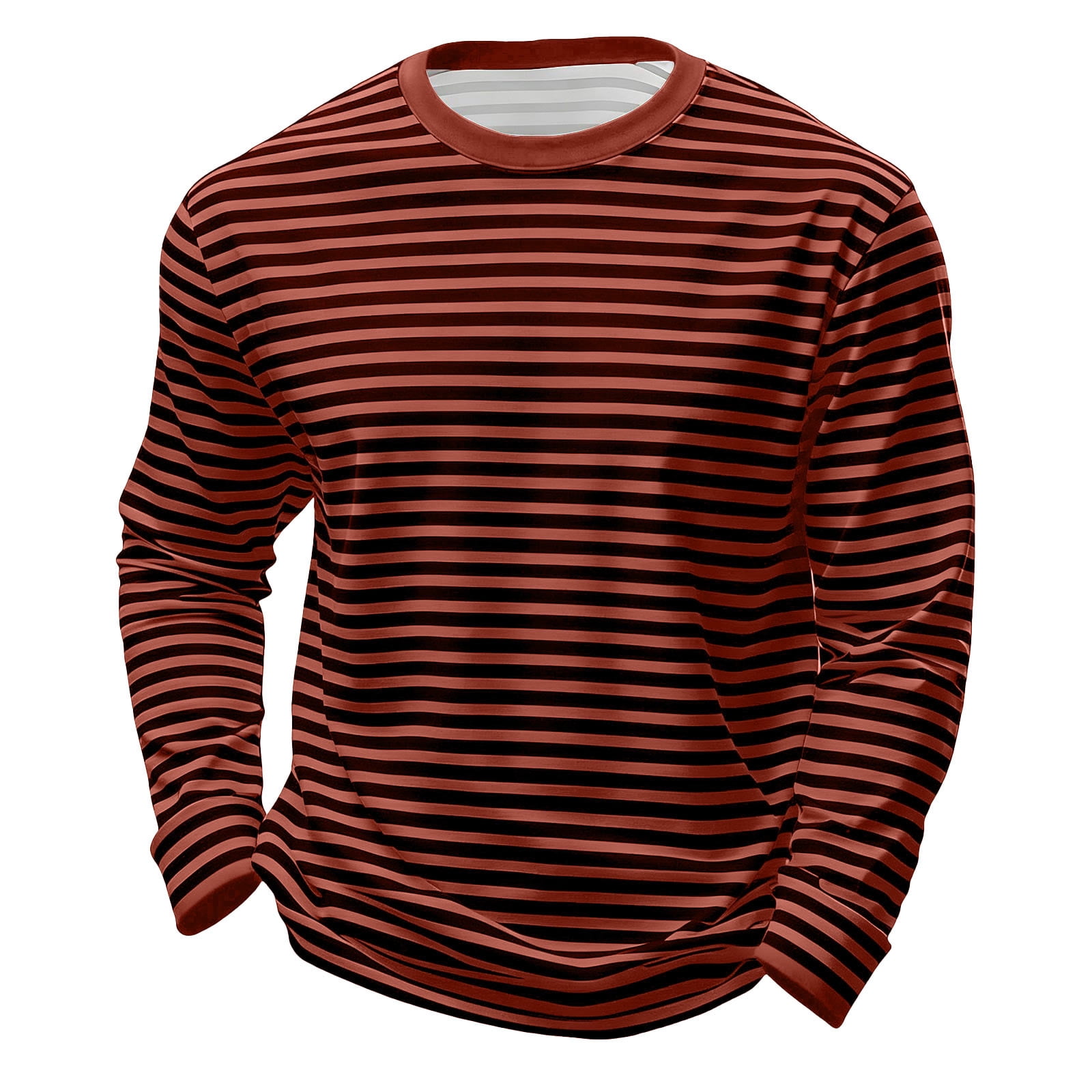 CONZONE Men's T-Shirts Long Sleeve T Shirts for Men Casual Crew Neck ...
