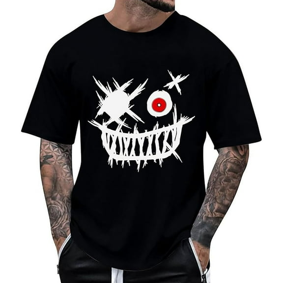 CONZONE Men's T-Shirts Short Sleeve T Shirts for Men Casual Crew Neck Fashion Graphic Y2K Lightweight Tees Soft Cozy Athletic Tops