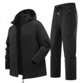 thumbnail image 1 of CONZONE Men's Tracksuit Sets Windproof 2 Peice Hiking Outfits for Men Solid Color Lined Hooded Jacket Sweatpants Cozy Fall Winter Athletic Jogging Outfits, 1 of 4