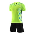 thumbnail image 1 of CONZONE Mens 2 Peice Soccer Outfits Graphic Short Sleeve Workout Tshirt Shorts Sets Breathable Quick Dry Football Training Uniform, 1 of 6