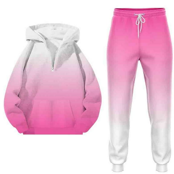 CONZONE Mens 2 Piece Sweatsuits Casual Men's Jogging Tracksuit Set Gradient Color Pullover Hoodie Pants Sweat Suit for Men Cozy Fall Winter Athletic Track Suit Outfits