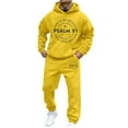 thumbnail image 1 of CONZONE Mens 2 Piece Sweatsuits Casual Men's Jogging Tracksuit Set Letter Graphic Pullover Hoodie Pants Sweat Suit for Men Cozy Fall Winter Athletic Track Suit Outfits, 1 of 4