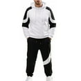 thumbnail image 1 of CONZONE Mens 2 Piece Sweatsuits Casual Men's Jogging Tracksuit Set Patchwork Color Pullover Hoodie Pants Sweat Suit for Men Cozy Fall Winter Athletic Track Suit Outfits, 1 of 4
