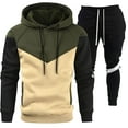 thumbnail image 1 of CONZONE Mens 2 Piece Sweatsuits Casual Men's Jogging Tracksuit Set Patchwork Color Pullover Hoodie Pants Sweat Suit for Men Cozy Fall Winter Athletic Track Suit Outfits, 1 of 2