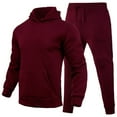 thumbnail image 1 of CONZONE Mens 2 Piece Sweatsuits Casual Men's Jogging Tracksuit Set Solid Color Hoodie Sweatpants Sweat Suit for Men Warm Fall Winter Athletic Track Suit Outfits, 1 of 2