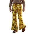 thumbnail image 1 of CONZONE Mens 70S Disco Flared Pants Vintage Hippie Pants for Men Trendy Funny Graphic Bell Bottoms, 1 of 4