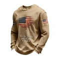 thumbnail image 1 of CONZONE Mens American 250Th Anniversary T-Shirts Long Sleeve Independence Day T Shirts for Men Casual Crew Neck Patriotic Usa Flag Graphic Lightweight Tees Soft Cozy Athletic Tops, 1 of 3
