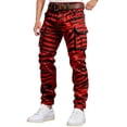 thumbnail image 1 of CONZONE Mens Baggy Cargo Pants Casual Graphic Elastic Waist Cargo Pants for Men Lightweight Relaxed Fit Streetwear Workout Trousers With Pockets, 1 of 5