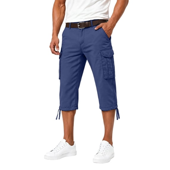 CONZONE Mens Baggy Cargo Shorts Straight Leg Workwear Shorts for Men Trendy Buttons Solid Soft Outdoor Hiking Shorts With Pockets