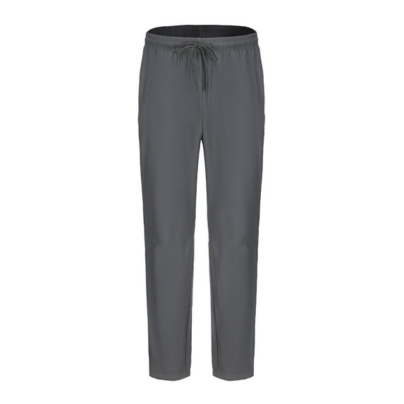 CONZONE Mens Baggy Sports Pants Casual Straight Leg Gym Pants for Men Solid Color Elastic Waist Drawstring Soft Cozy Athletic Joggers With Pockets