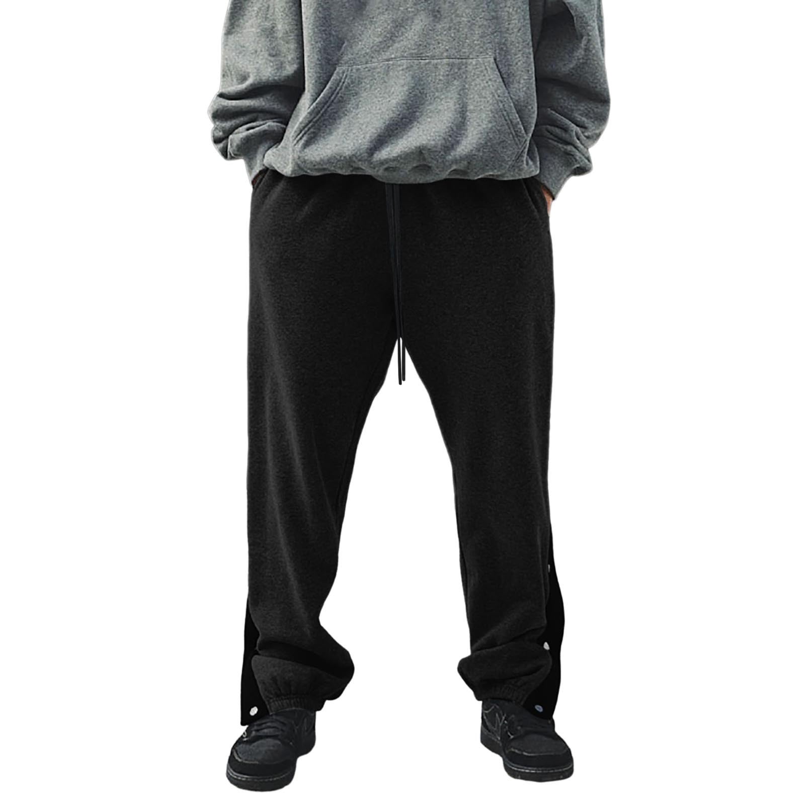 CONZONE Mens Baggy Sports Pants Casual Wide Leg Sweat Pants for Men ...