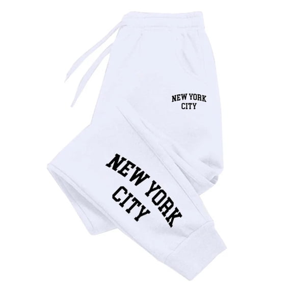 CONZONE Mens Baggy Sweatpants Casual Wide Leg Sweat Pants for Men Letter Graphic Y2K Elastic Waist Drawstring Soft Cozy Athletic Joggers With Pockets