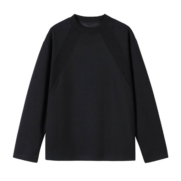 CONZONE Mens Base Pullover Sweatshirts Long Sleeve Sweatshirt for Men Trendy Solid Color Crew Neck Warm Fall Hoodie Sweatshirt