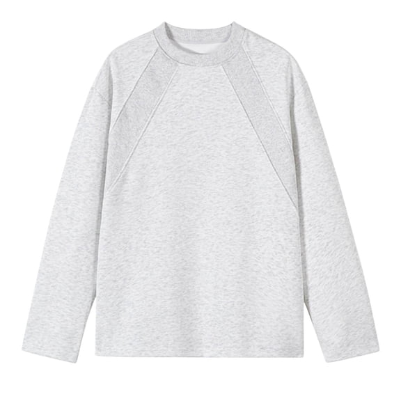 CONZONE Mens Base Pullover Sweatshirts Long Sleeve Sweatshirt for Men Trendy Solid Color Crew Neck Warm Fall Hoodie Sweatshirt