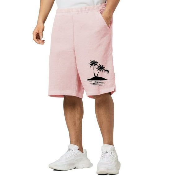 CONZONE Mens Board Shorts Elastic Waist Summer Shorts for Men Hawaii Graphic Y2K Lightweight Loose Fit Vacation Beach Shorts With Pockets