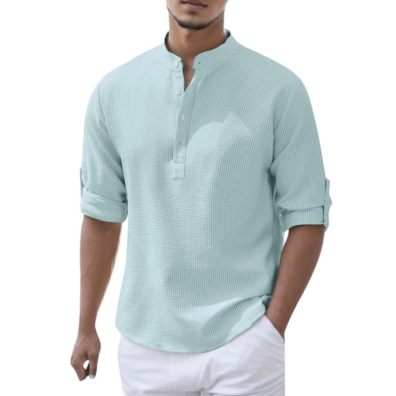 CONZONE Mens Buttons Down Shirts Long Sleeve Shirts For Men Trendy Solid Color Lapel Soft Lightweight Tops