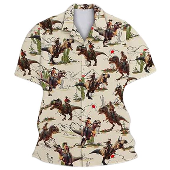 CONZONE Mens Buttons Down Shirts Short Sleeve Shirts For Men Trendy Casual Graphic Hawaii Lapel Soft Lightweight Tops