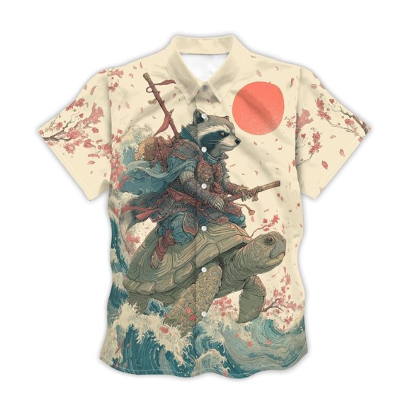 CONZONE Mens Buttons Down Shirts Short Sleeve Shirts For Men Trendy Casual Graphic Hawaii Lapel Soft Lightweight Tops