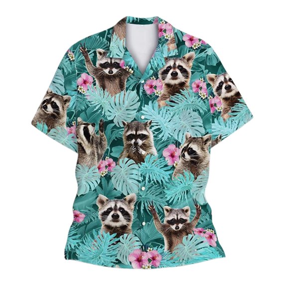 CONZONE Mens Buttons Down Shirts Short Sleeve Shirts For Men Trendy Casual Graphic Hawaii Lapel Soft Lightweight Tops