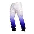 thumbnail image 1 of CONZONE Mens Cargo Pants Gradient Color Straight Leg Cargo Pants for Men Lightweight Relaxed Fit Outdoor Workout Trousers With Pockets, 1 of 4