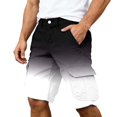 thumbnail image 1 of CONZONE Mens Cargo Shorts Elastic Waist Summer Shorts For Men Gradient Color Lightweight Loose Fit Beach Shorts With Pockets, 1 of 5