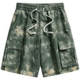 thumbnail image 1 of CONZONE Mens Casual Cargo Shorts Elastic Waist Drawstring Summer Shorts for Men Camouflage Lightweight Loose Fit Workout Gym Shorts With Pockets, 1 of 4