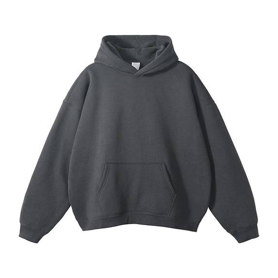 CONZONE Mens Casual Hoodies Long Sleeve Pullover Hoodie for Men Solid Fall Hooded Sweatshirts With Pocket