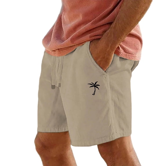 CONZONE Mens Casual Shorts Elastic Waist Drawstring Summer Shorts for Men Hawaii Graphic Y2K Lightweight Loose Fit Workout Gym Shorts With Pockets