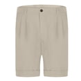thumbnail image 1 of CONZONE Mens Casual Suit Shorts Buttons Dress Shorts for Men Solid Color Lightweight Loose Fit Party Wedding Shorts With Pockets, 1 of 5