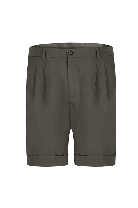 Mens Casual Suit Shorts Buttons Dress Shorts for Men Solid Color Lightweight Loose Fit Vacation Beach Shorts With Pockets