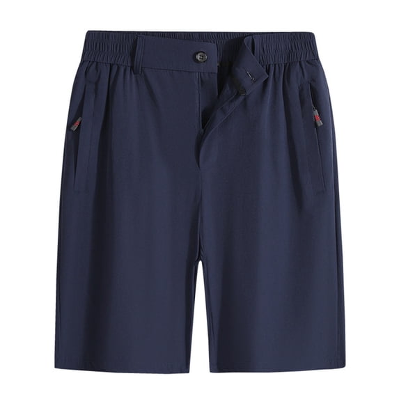 CONZONE Mens Casual Suit Shorts Buttons Dress Shorts for Men Solid Color Lightweight Slim Fit Party Wedding Shorts With Pockets