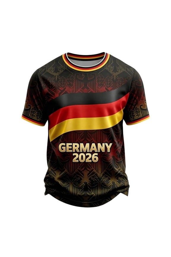 Mens German Soccer T-Shirts Short Sleeve International Football T Shirts for Men Crew Neck Germany Graphic Casual Summer Tee Tops